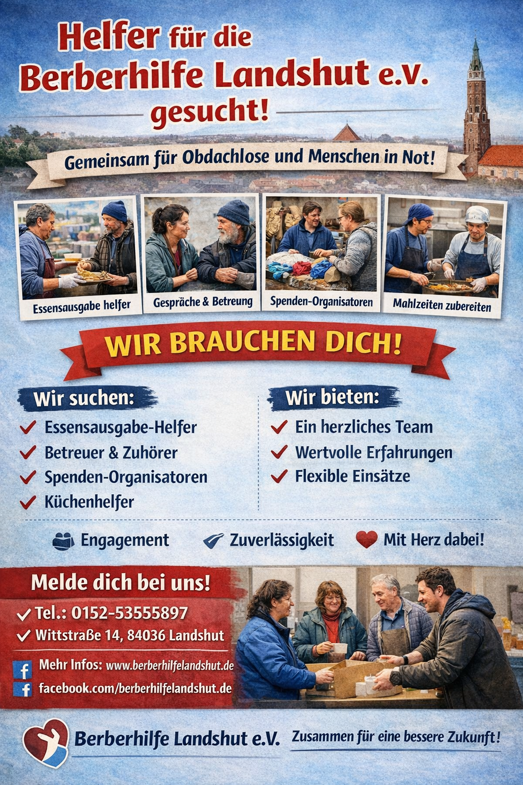 Berberhilfe Landshut Spendenflyer